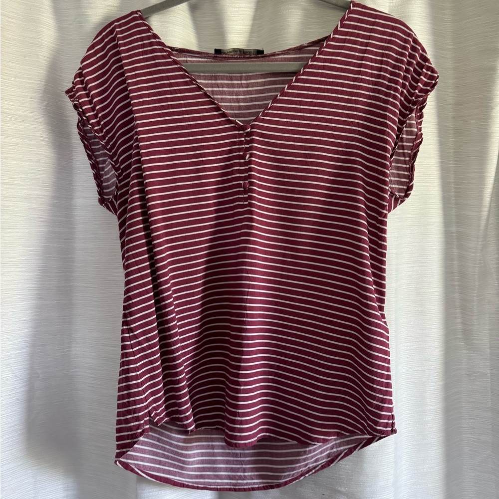Abercrombie and Fitch Striped Short Sleeve Shirt